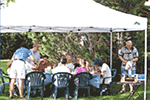 canopy tent with awning.